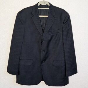 Stafford* Men's Lined Multipocketed‎ Blue Pinstripe Blazer/Sports Coat~ Size 40S